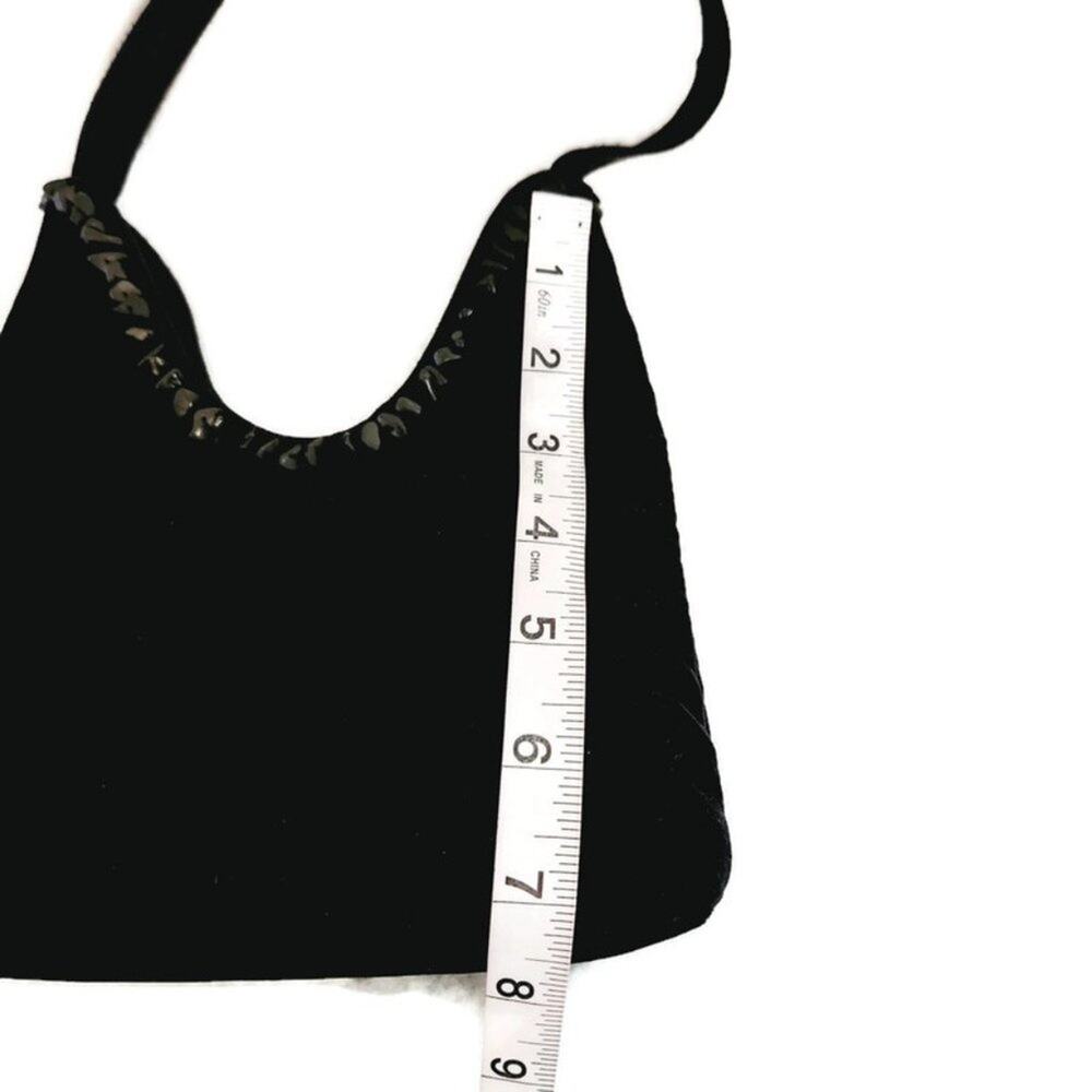 Inge Christopher Women's Mini Black Velour Tote - Picture 6 of 7